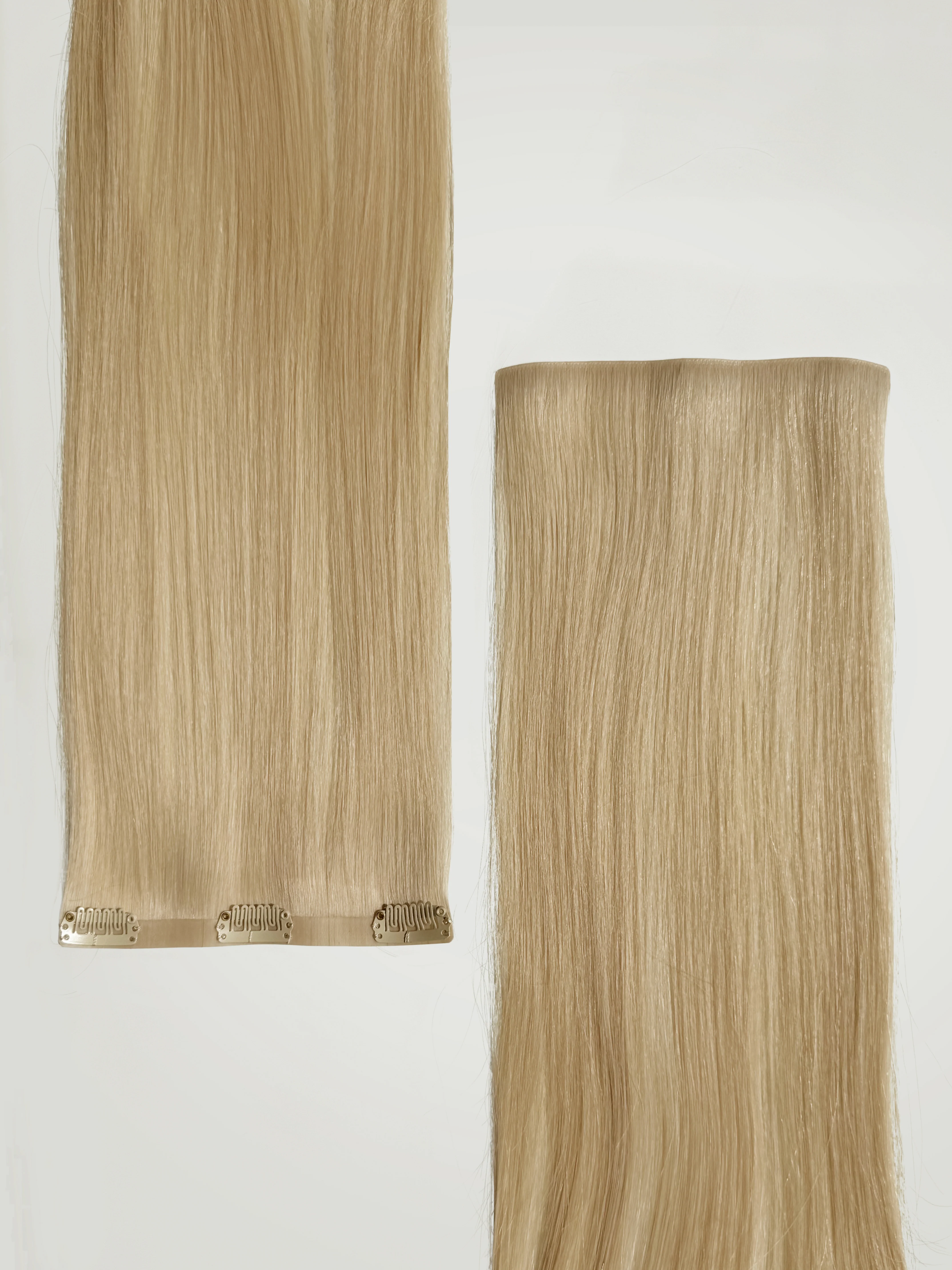 Buttercream Blonde Invisible Clip-Ins 18"/45.72cm (100g) - Image 3