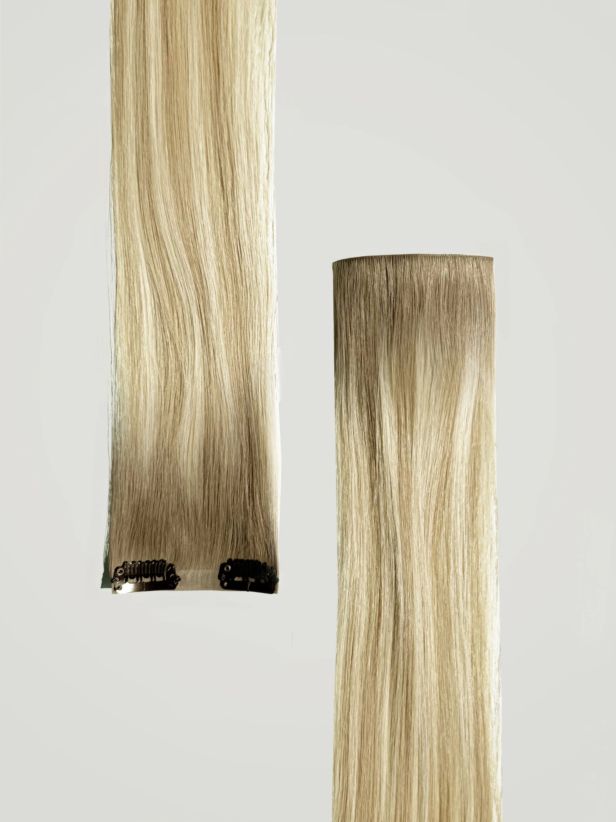 Champagne Blonde Balayage Invisible Clip-Ins 18" (22g/30g) - Image 3