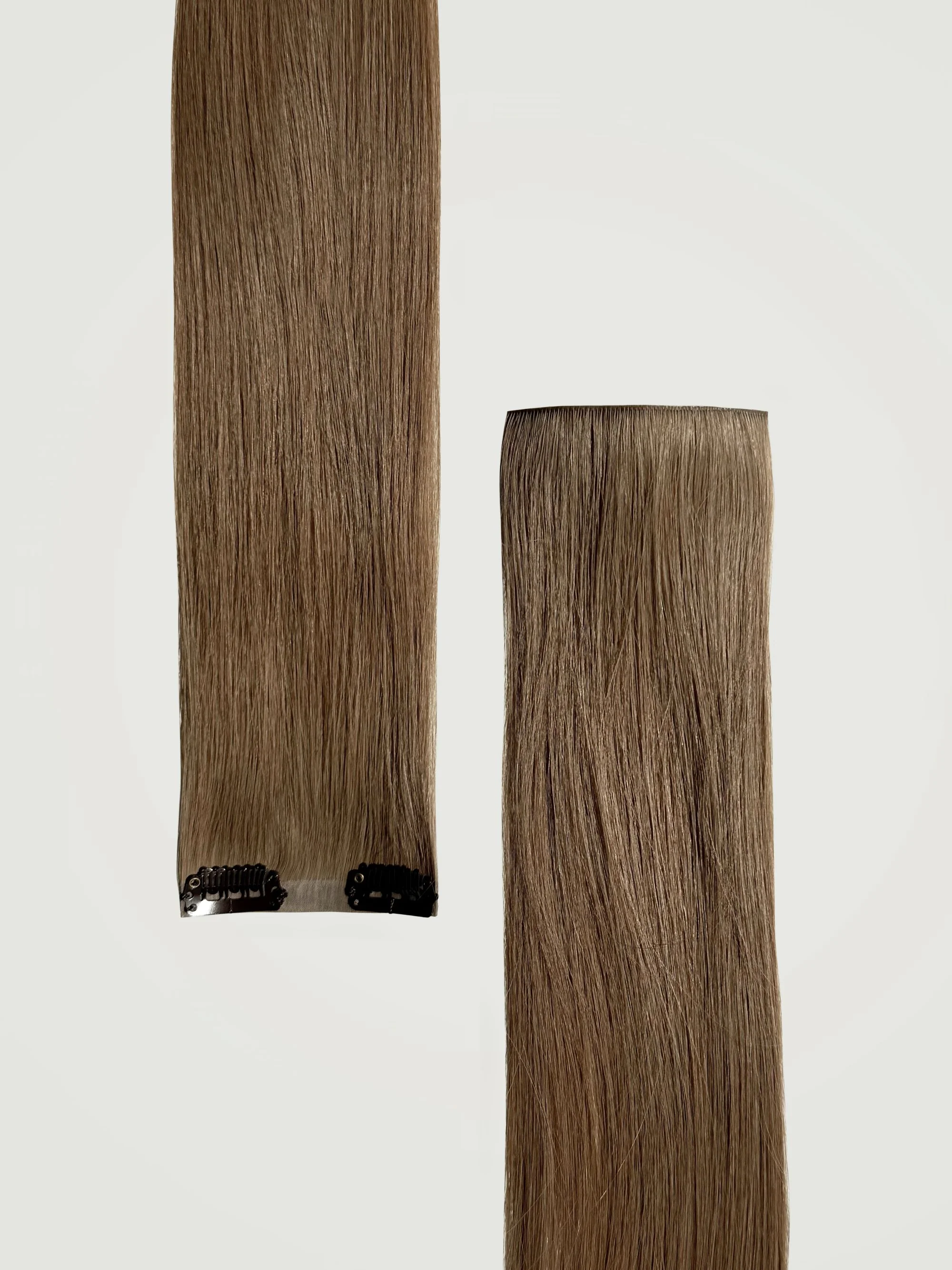 Chocolate Brown Invisible Clip-Ins 18"/45.72cm (100g) - Image 4