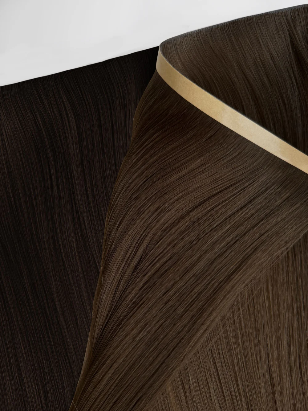 Invisible Tape In Weft Combo: Off Black&Dark Brown - Image 3