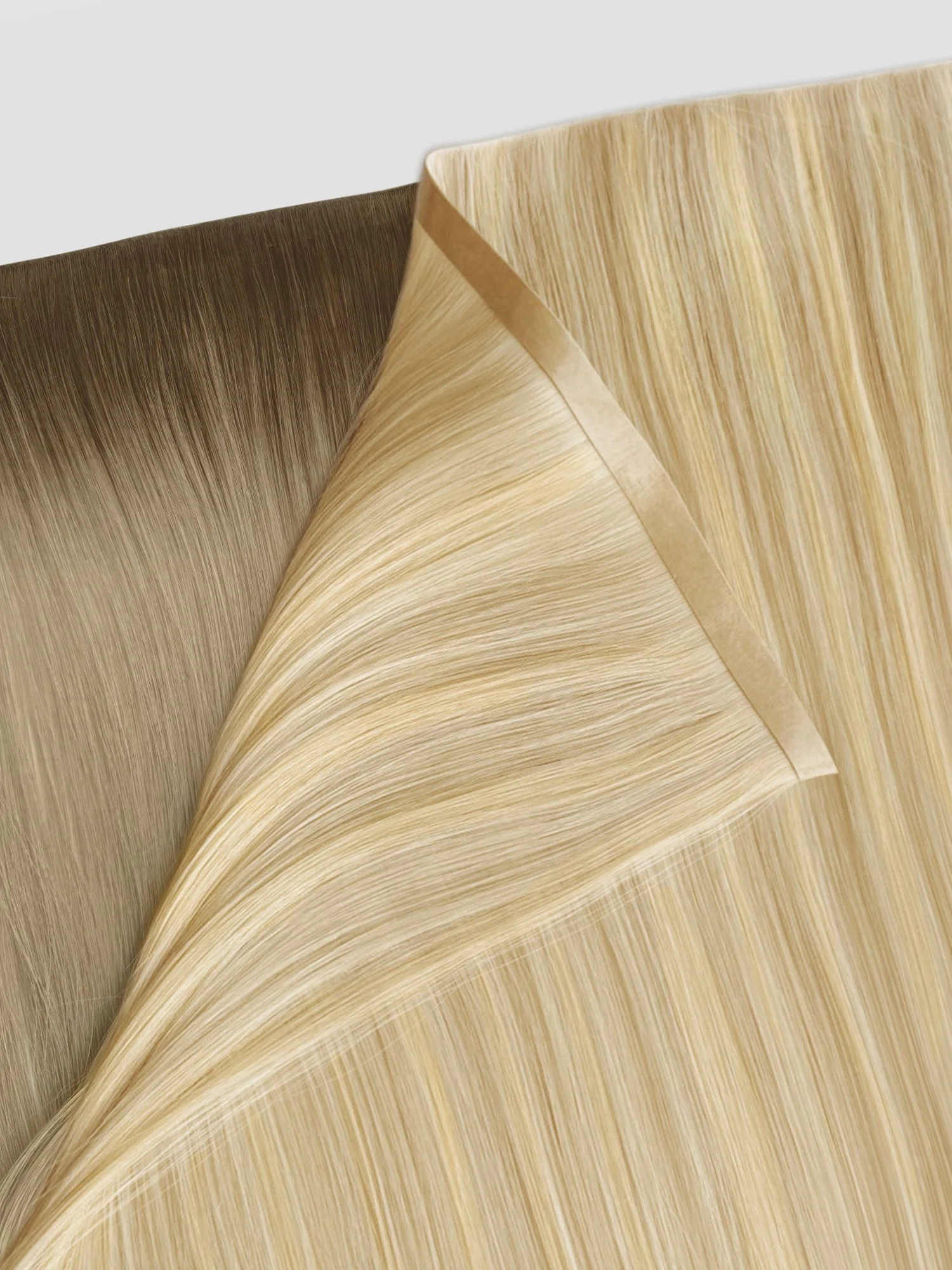 Invisible Tape In Weft Combo: Rooted Beige Blonde&Champagne Blonde Highlights - Image 3