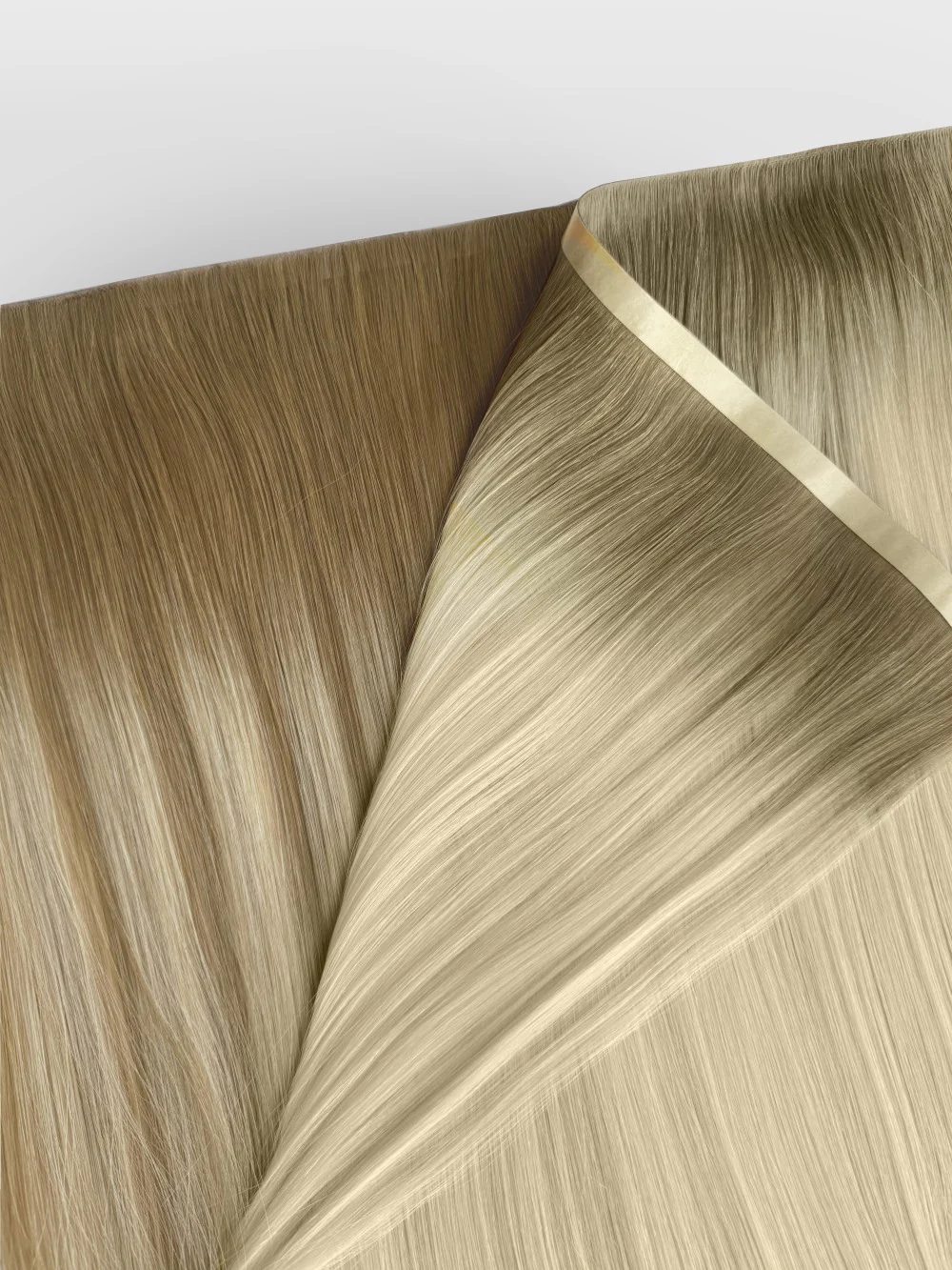 Invisible Tape In Weft Combo: Sunkissed Blonde Balayage&Rooted Ice Blonde - Image 3