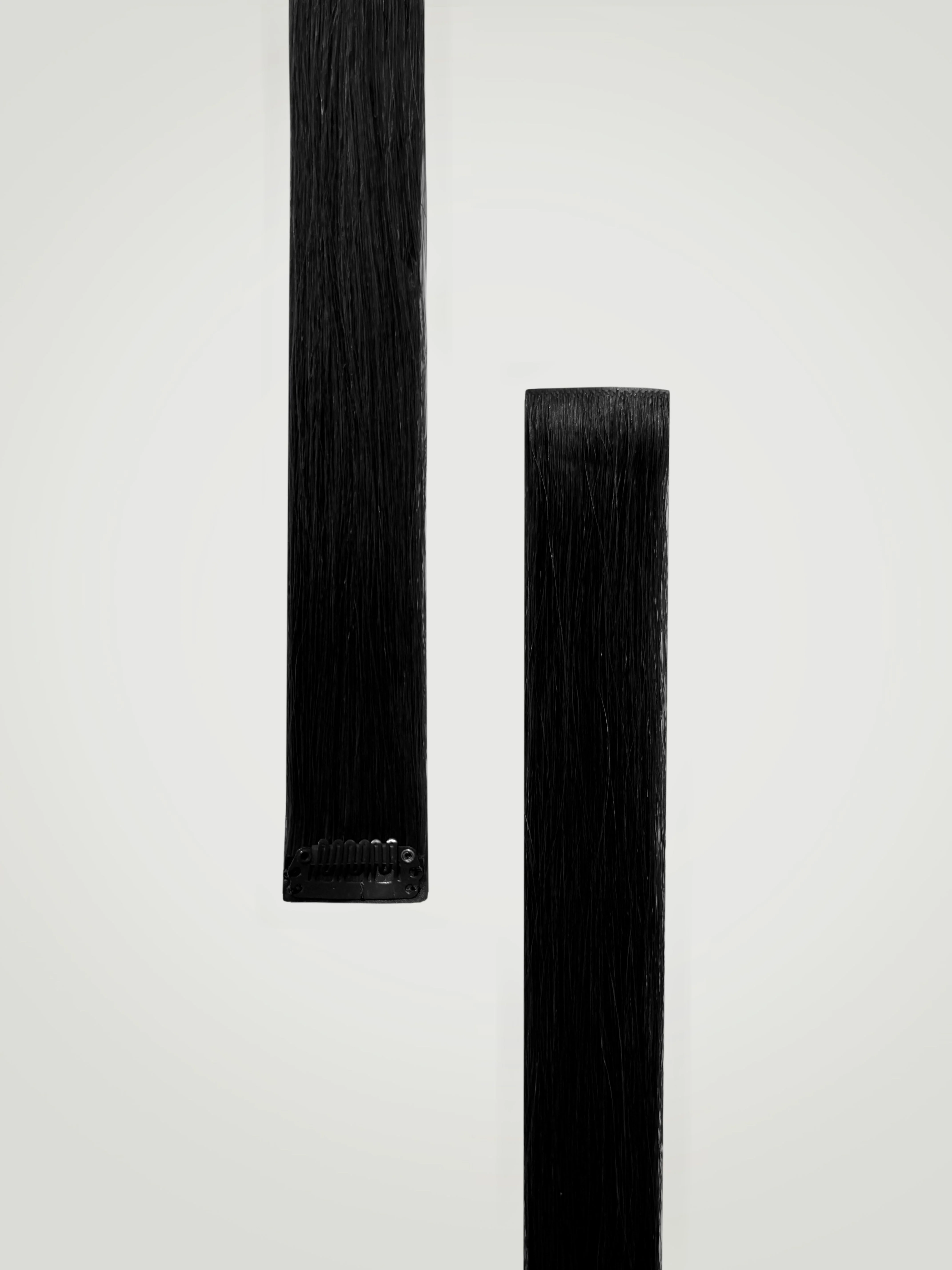 Jet Black Single Clip-In Hair Extensions 18" (22g/30g) - Image 4