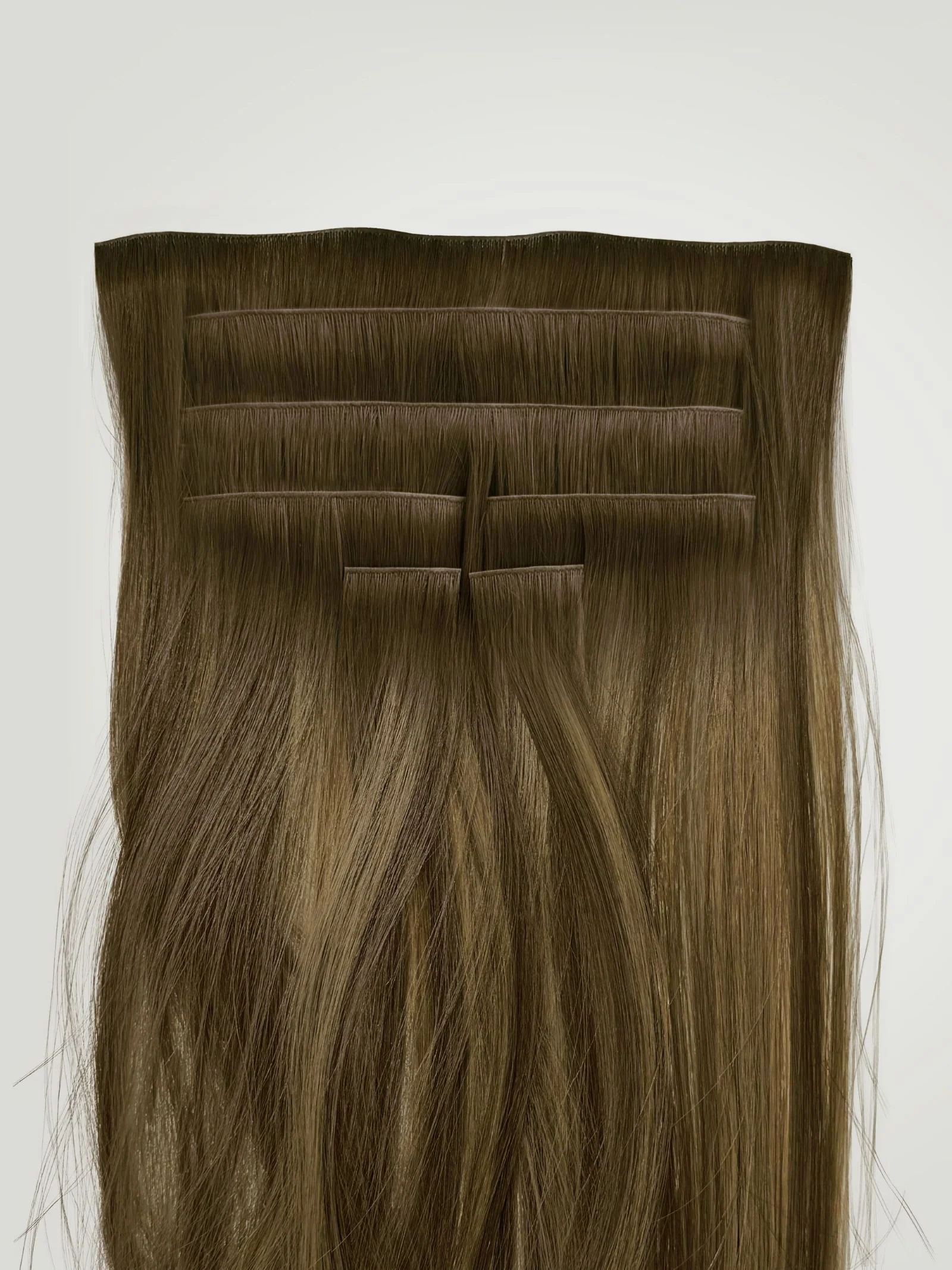 Chestnut Brown Balayage Invisible Clip-Ins 22"/55.88cm (140g) - Image 3