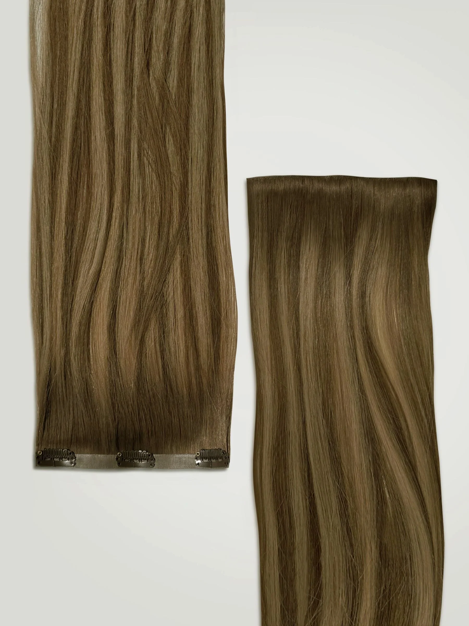 Chestnut Brown Balayage Invisible Clip-Ins 22"/55.88cm (140g) - Image 4