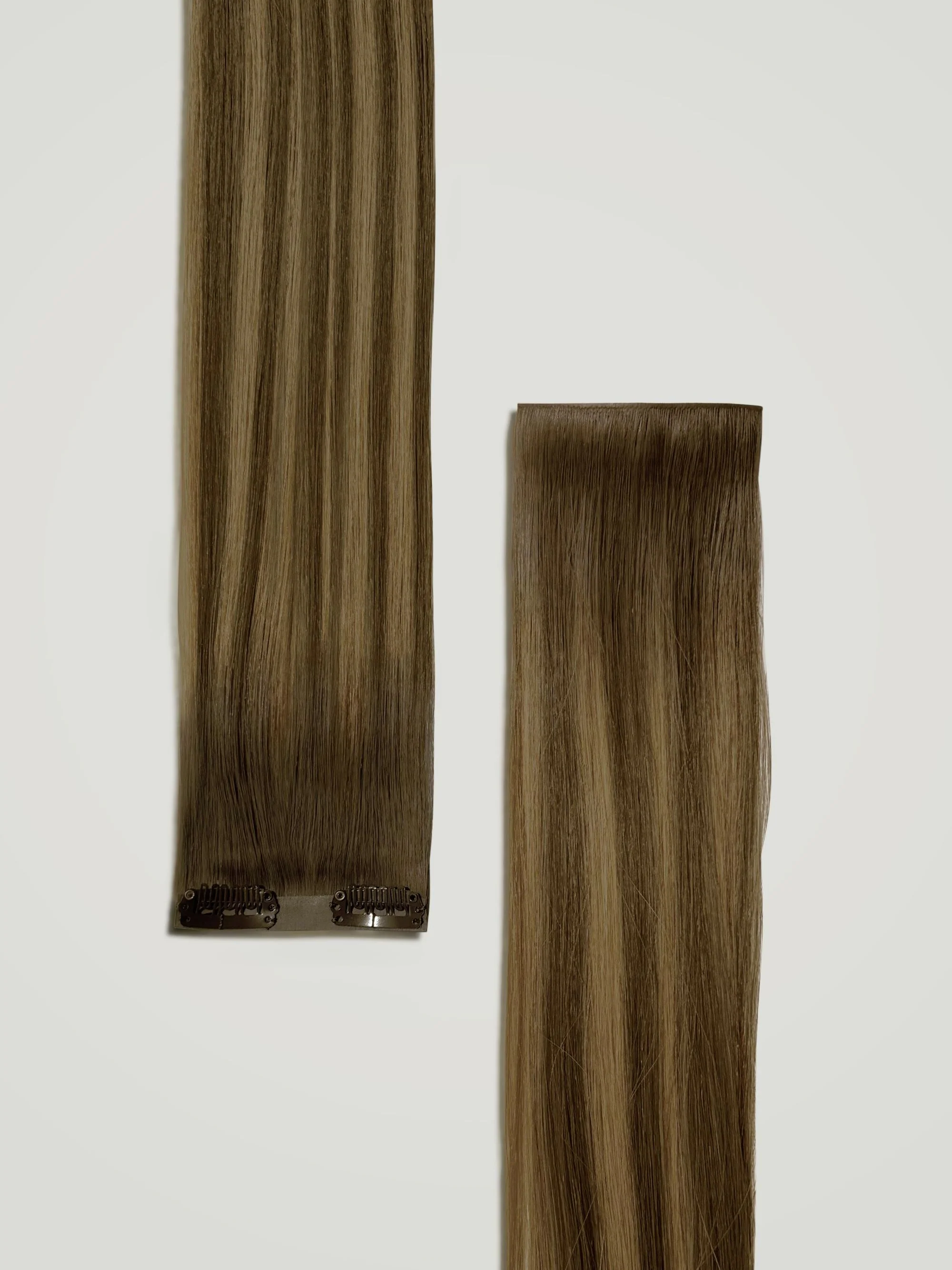 Chestnut Brown Balayage Invisible Clip-Ins 22"/55.88cm (140g) - Image 5