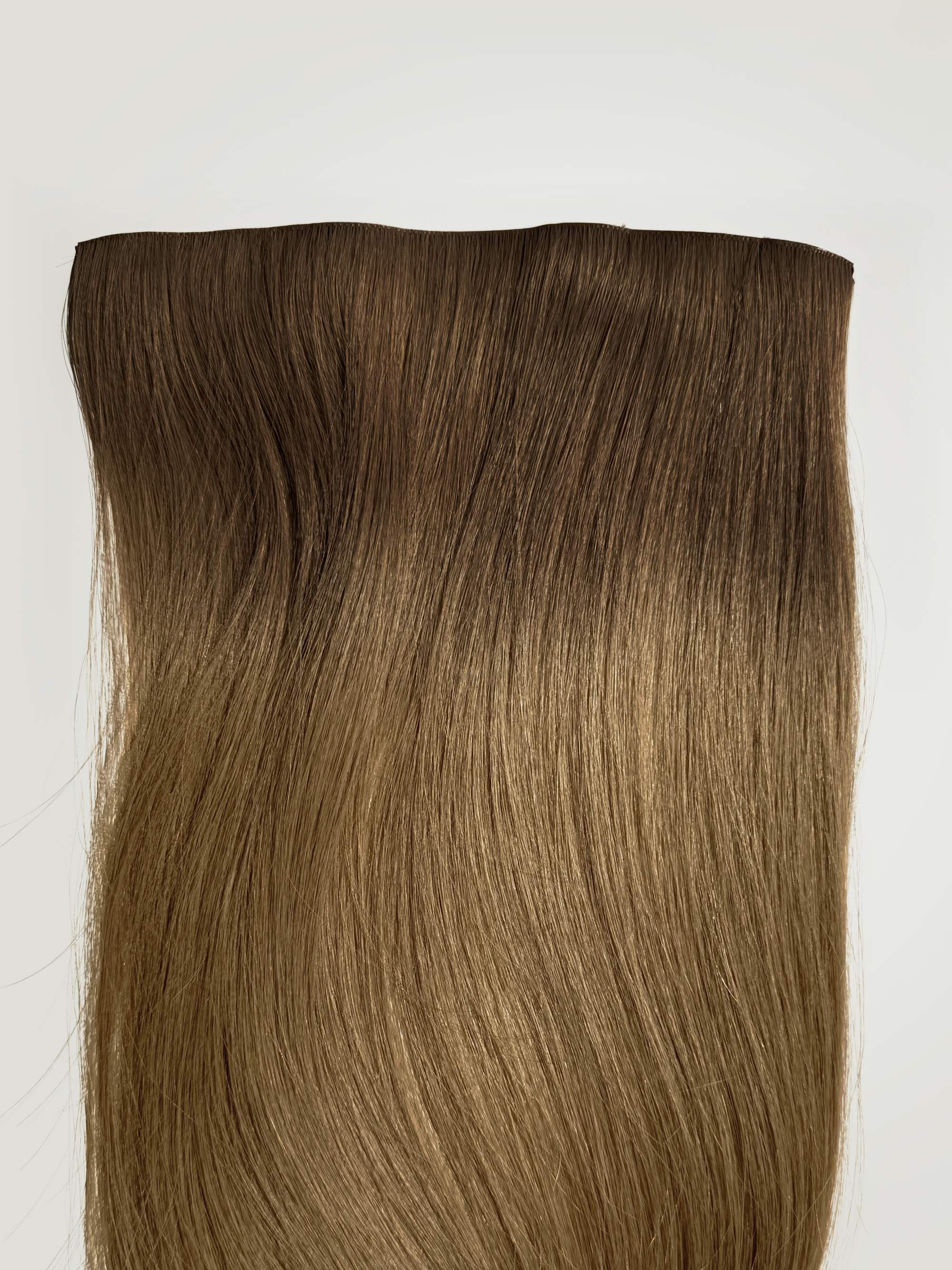 Ombre Chestnut Brown Invisible Tape In Weft-100% Virgin Hair - Image 3