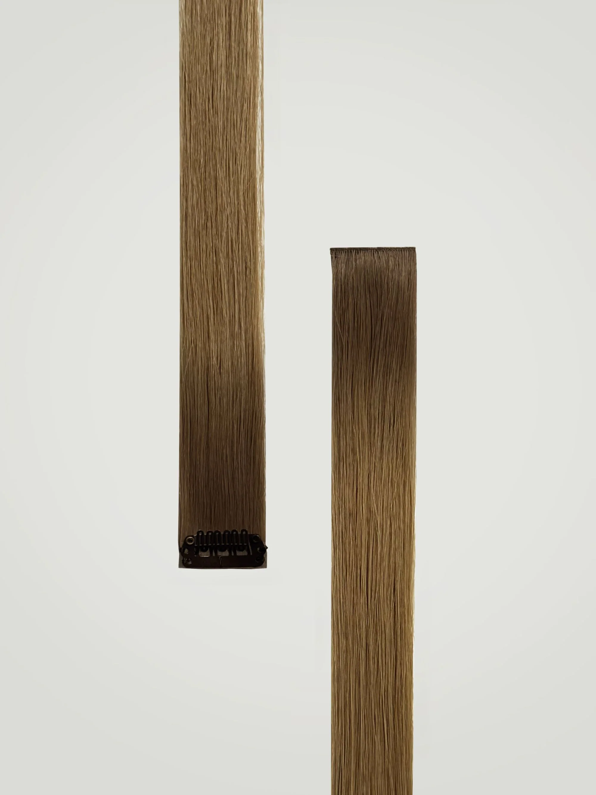 Ombre Chestnut Brown Single Clip-In Hair Extensions 18" (22g/30g) - Image 4