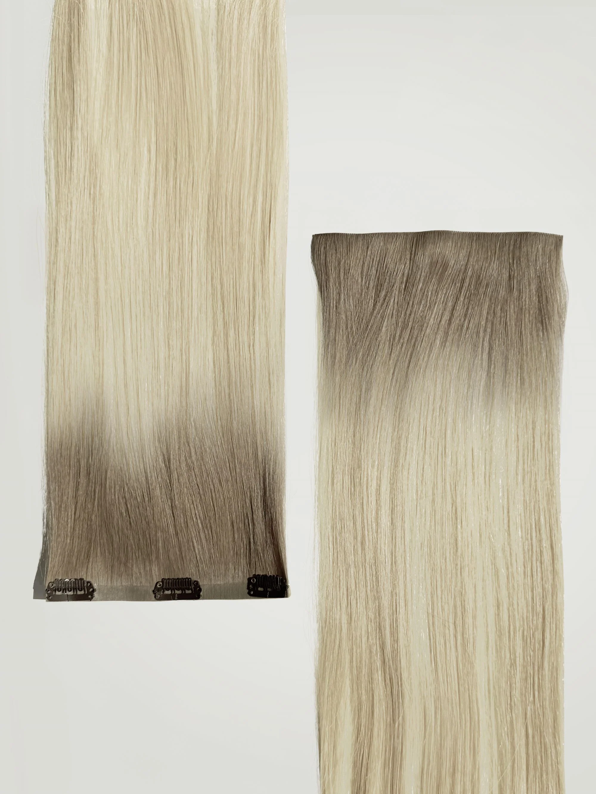 Rooted Ashy Blonde Single Clip-In Hair Extensions 18" (22g/30g) - Image 2
