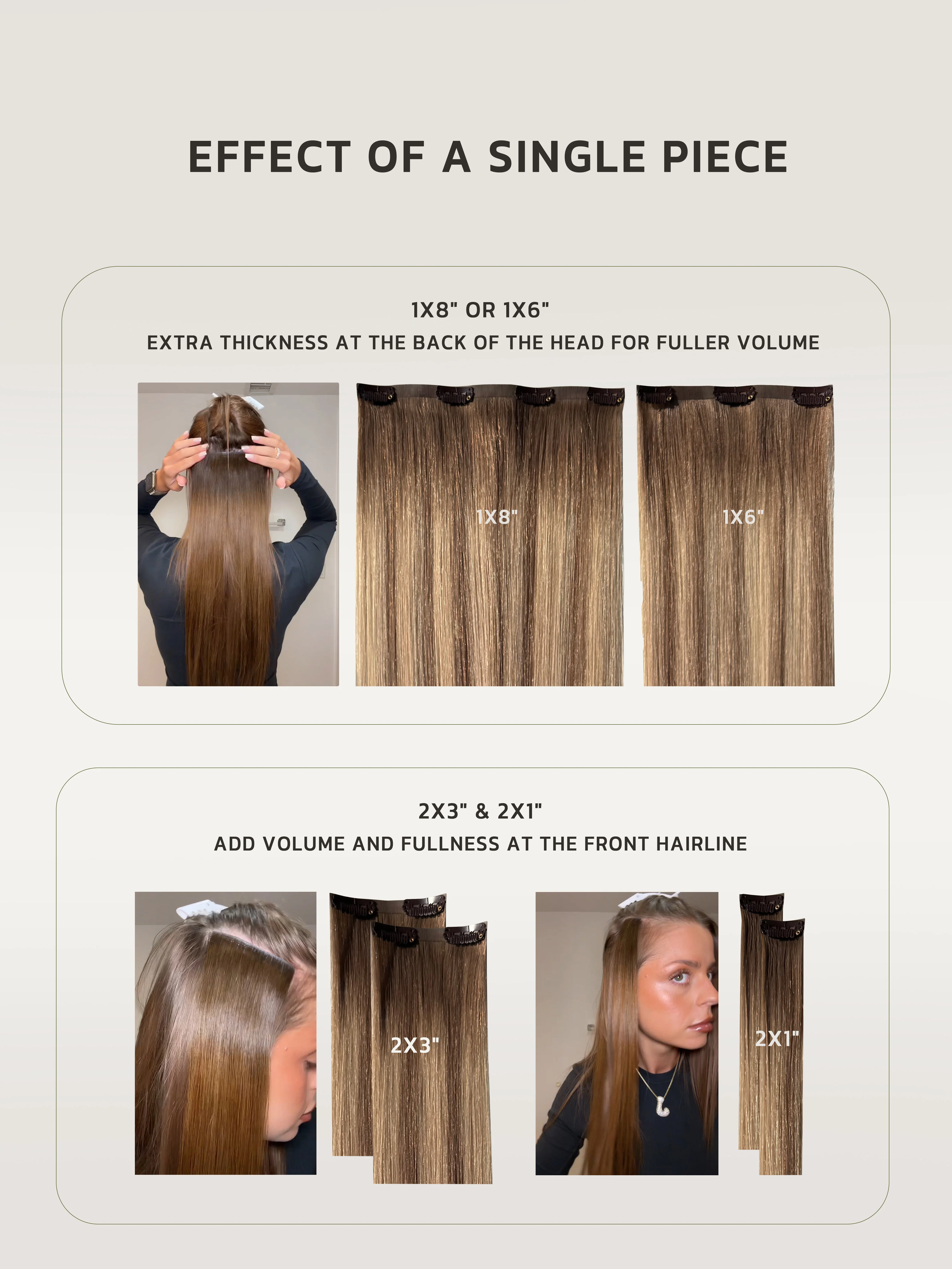 Beige Blonde Single Clip-In Hair Extensions 18" (22g/30g) - Image 6