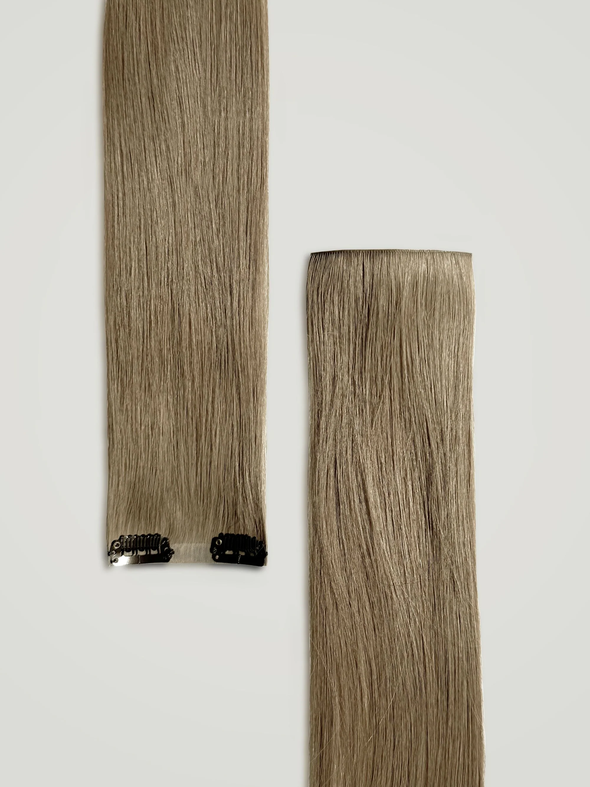 Slate Brown(ashy tone) Invisible Clip-Ins 22"/55.88cm (140g) - Image 4