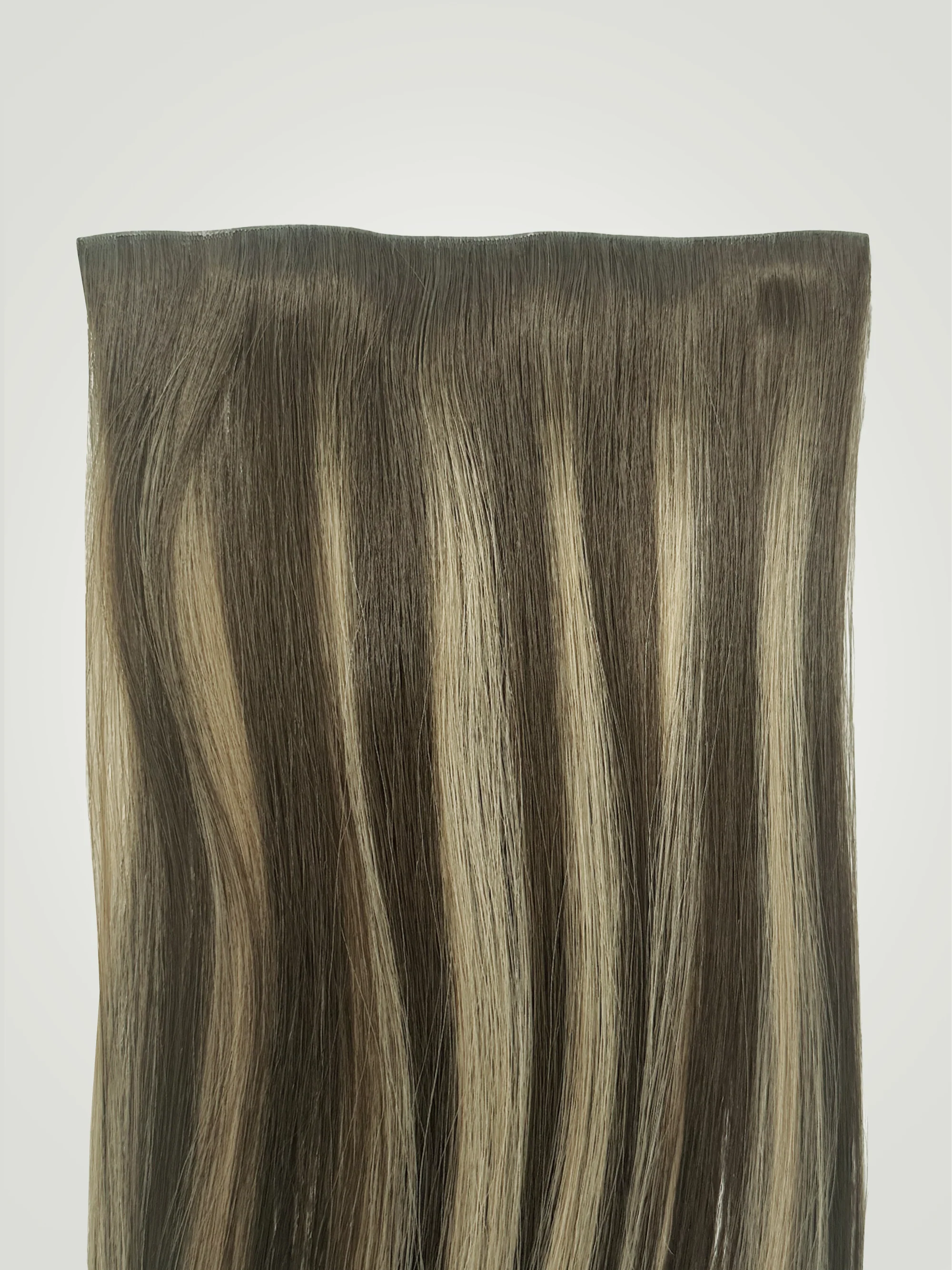 Tortoiseshell Balayage Invisible Tape In Weft-100% Virgin Hair - Image 3